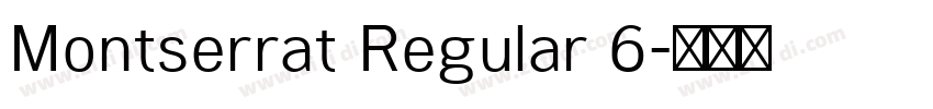 Montserrat Regular 6字体转换